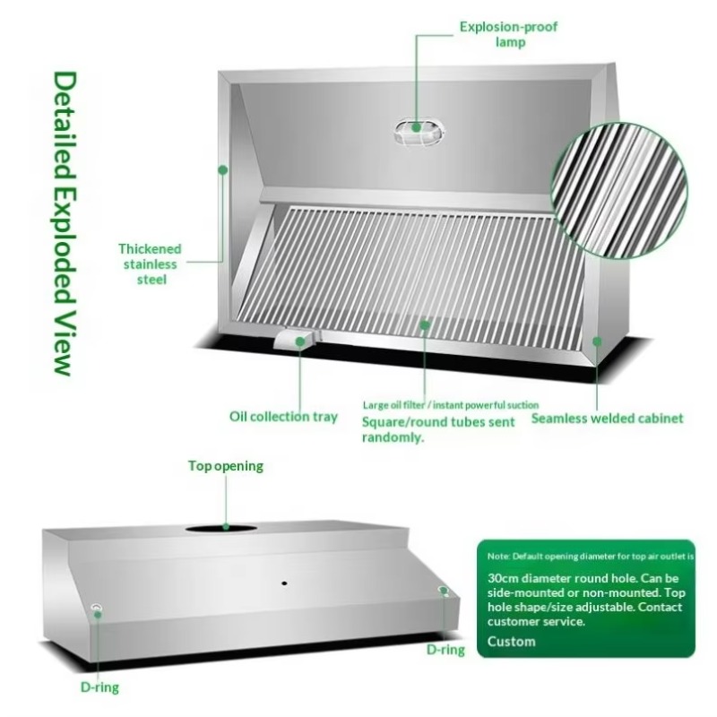 Commercial Customizable Kitche - Commercial Kitchen Hoods ulasan dan harga